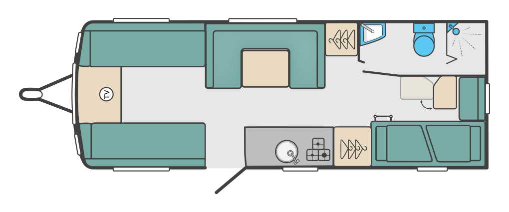 Swift Sprite Super Quattro DB 2020 Floorplan