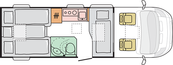 Adria Compact Supreme DL - 2024 (55547) Floorplan