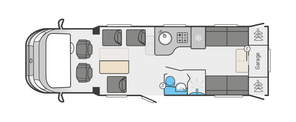 Swift Escape 674 - 2022 Floorplan