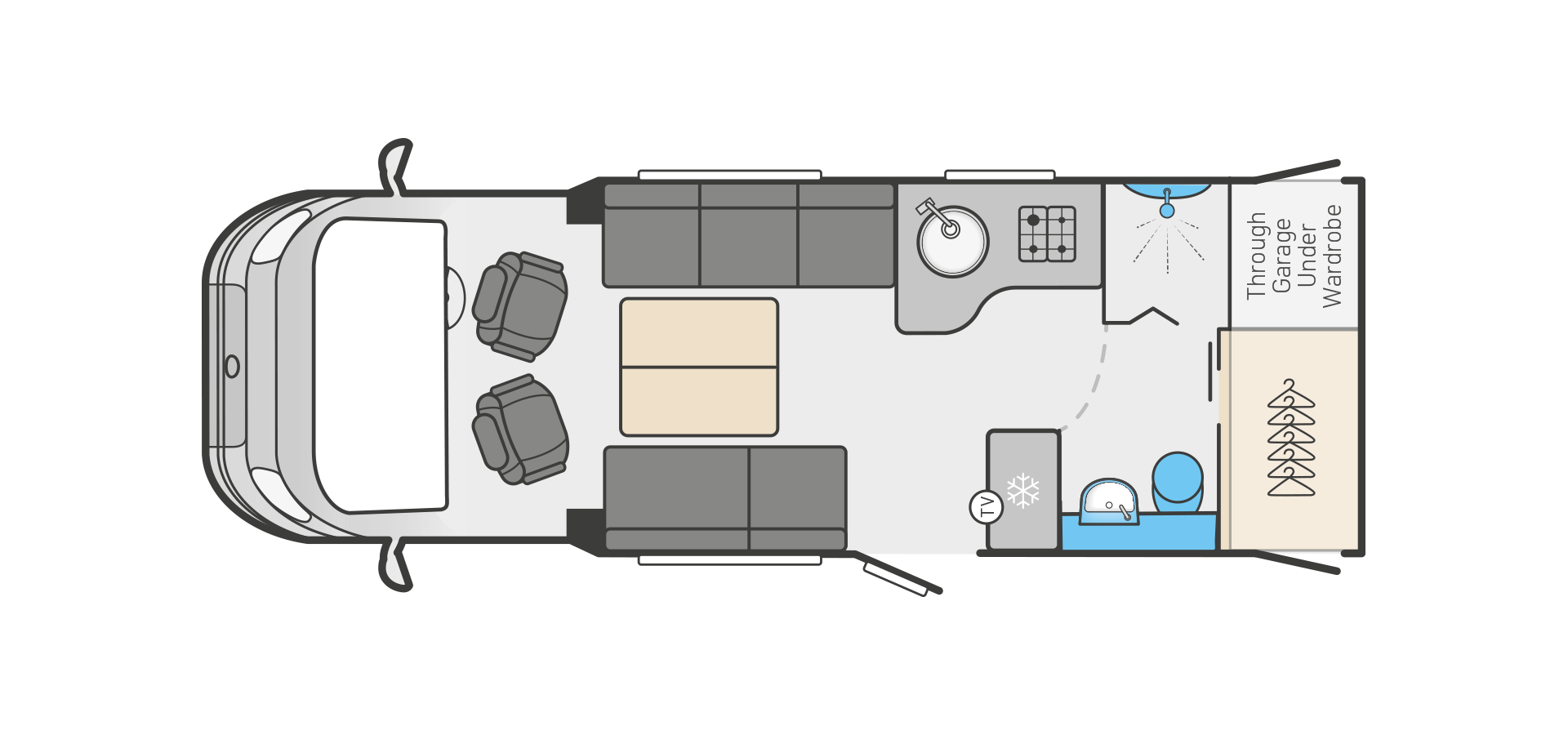 Swift Voyager 540 Manual - 2023 (45299) Floorplan