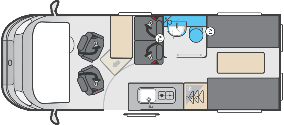 Swift Carrera 224 - Auto (66735) Floorplan