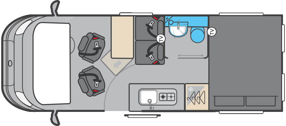 Swift Carrera 224 - Auto (66735) Floorplan
