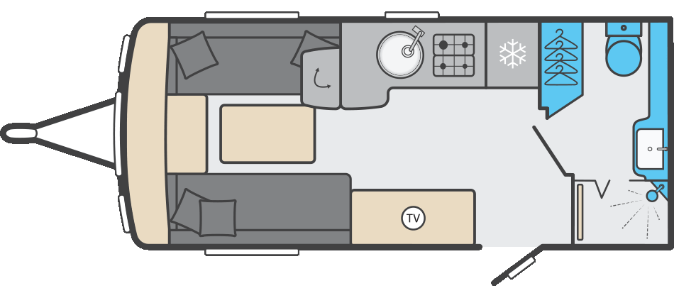 Swift Conqueror 480 - 2026 Floorplan