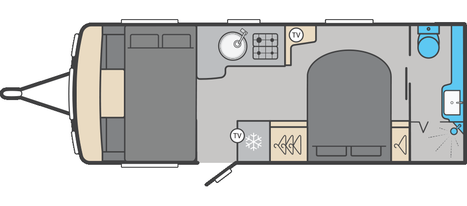 Swift Conqueror 580 - 2026 Floorplan