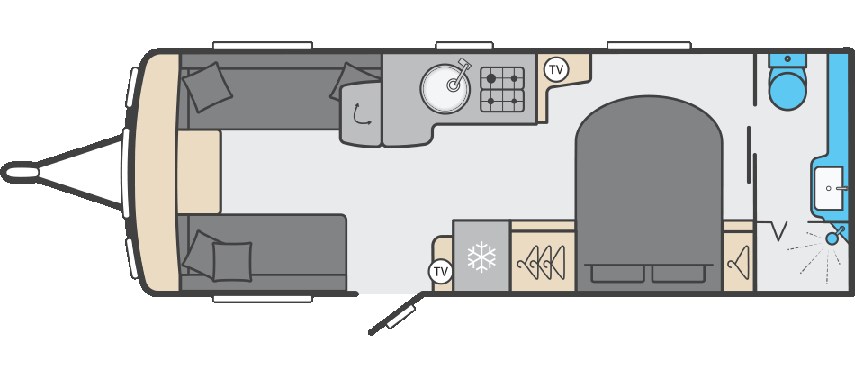 Swift Conqueror 645 - 2026 Floorplan