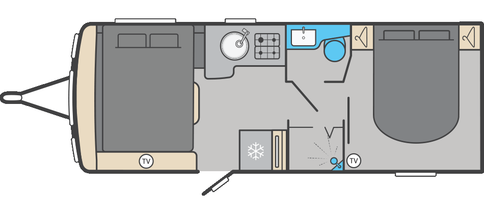 Swift Conqueror Grande 650L - 2027 Floorplan