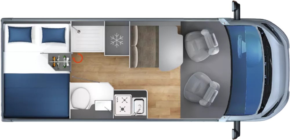 Giottiline  Giottivan 60T Premier Edition Artense Grey Peugeot (65724) Floorplan