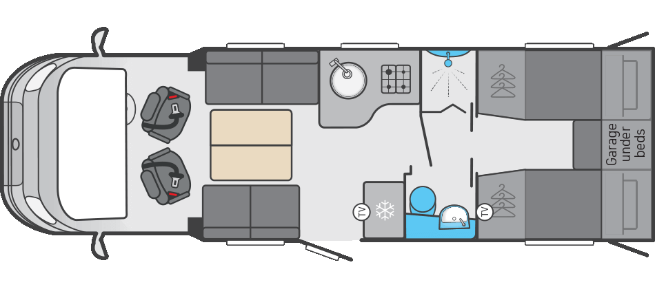 Swift Trekker 584 AUTO - 2026 Floorplan