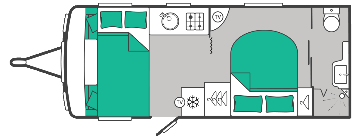 Swift Challenger Grande 580 - 2027 Floorplan