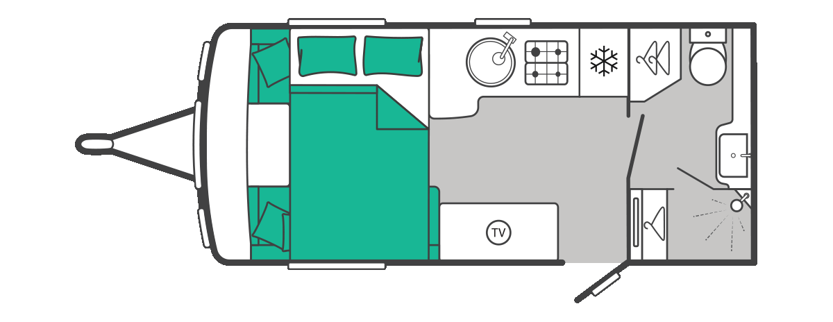 Swift Conqueror 480 - 2027 Floorplan