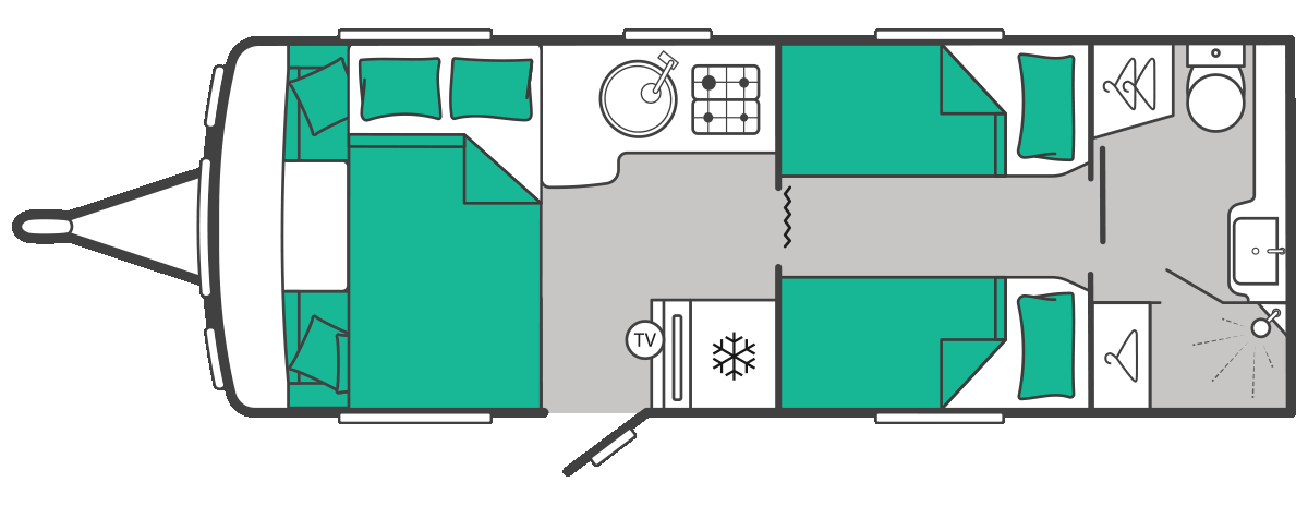 Swift Conqueror 565 - 2027 Floorplan