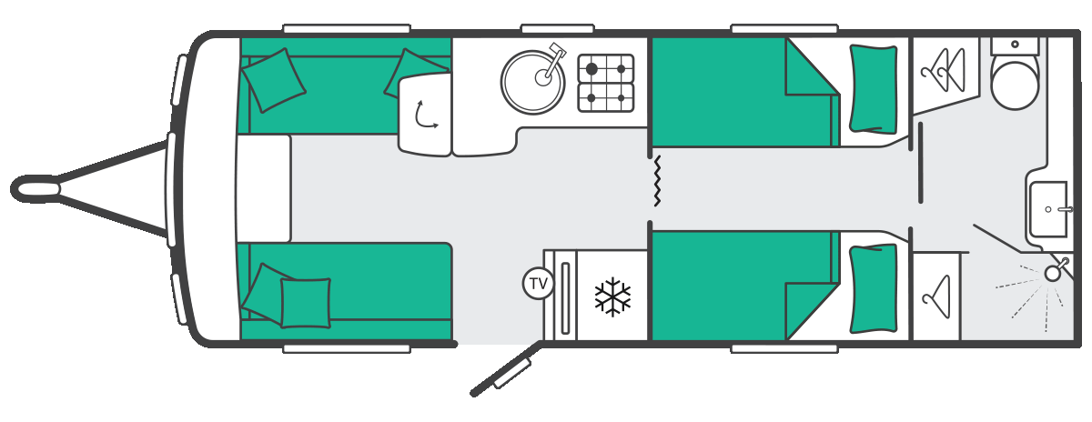 Swift Conqueror 565 - 2027 Floorplan