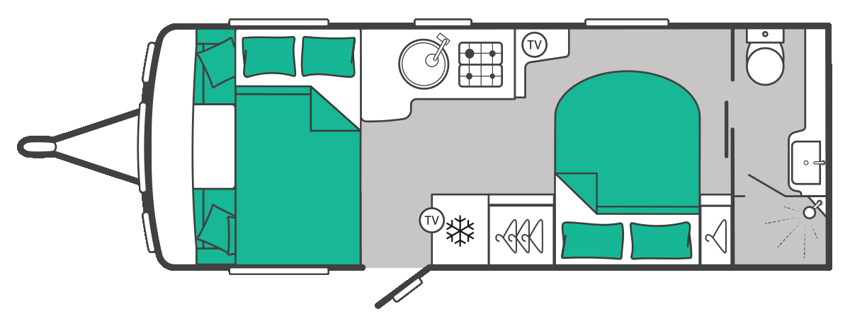 Swift Conqueror 580 - 2027 Floorplan