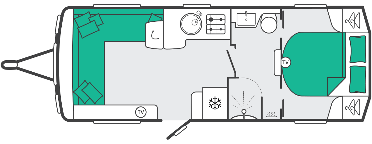 Swift Elegance Grande 850 - 2027 Floorplan