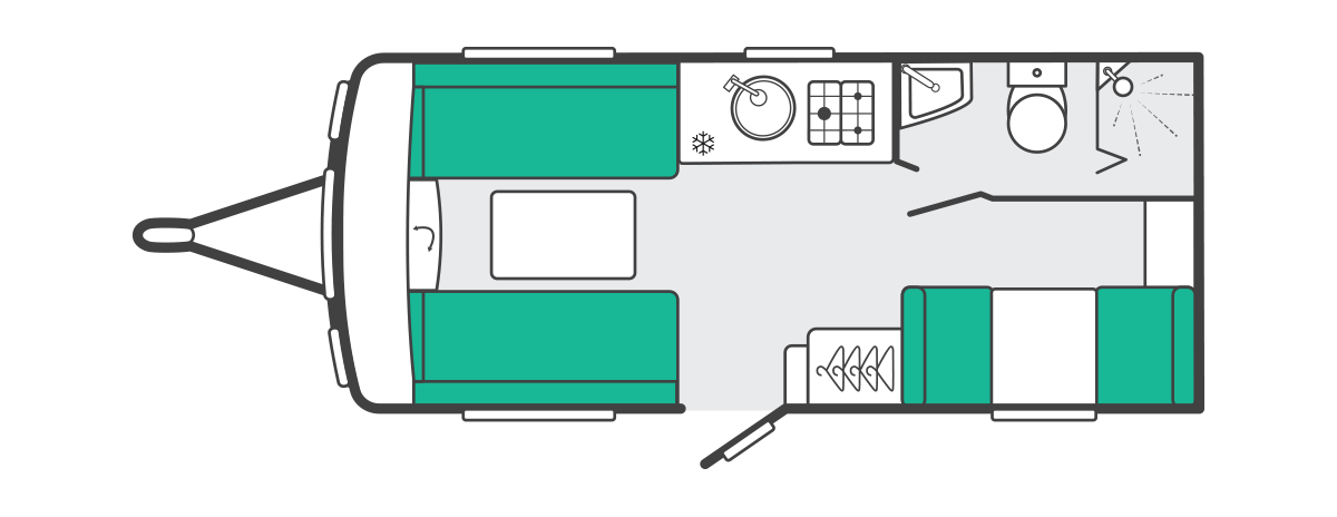 Swift Sprite Alpine 4DB - 2027 Floorplan