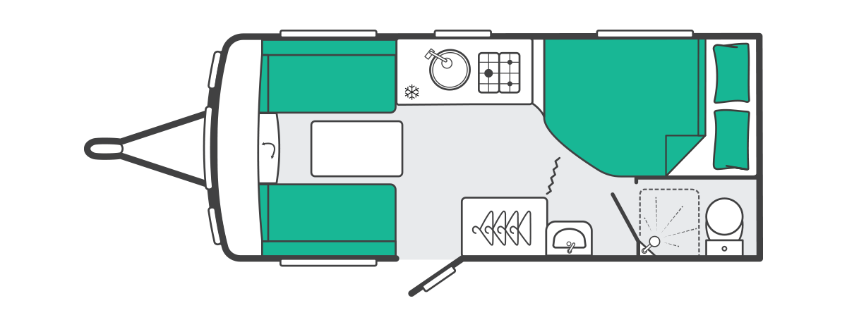 Swift Sprite Alpine 4 - 2027 Floorplan