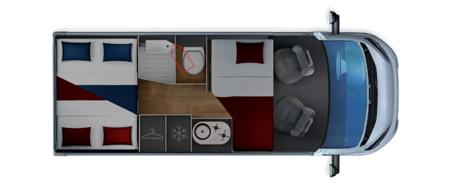 Giottiline  Giottivan 60B - 2023 Floorplan