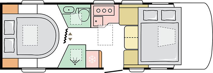 Adria Sonic Supreme 700 DC - 2024 (56474) Floorplan