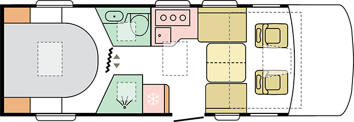 Adria Sonic Supreme 700 DC - 2024 (56474) Floorplan