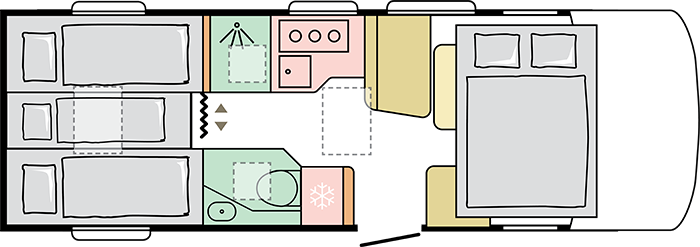 Adria Sonic 700 SL - 2023 Floorplan