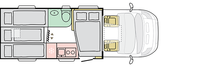 Adria Matrix Axess 600 SL - 2024 ( 50165) Floorplan