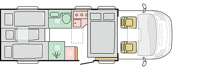 Adria Matrix Supreme 670 DL - 2024 (36260) Floorplan