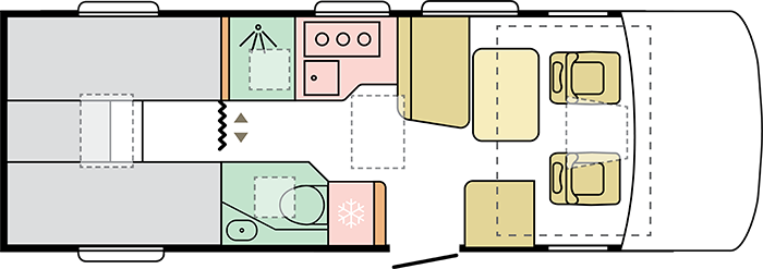 Adria Sonic Supreme 700 SL - 2023 Floorplan