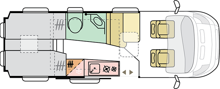 Adria Twin Sports 640 SLB (56258) Floorplan