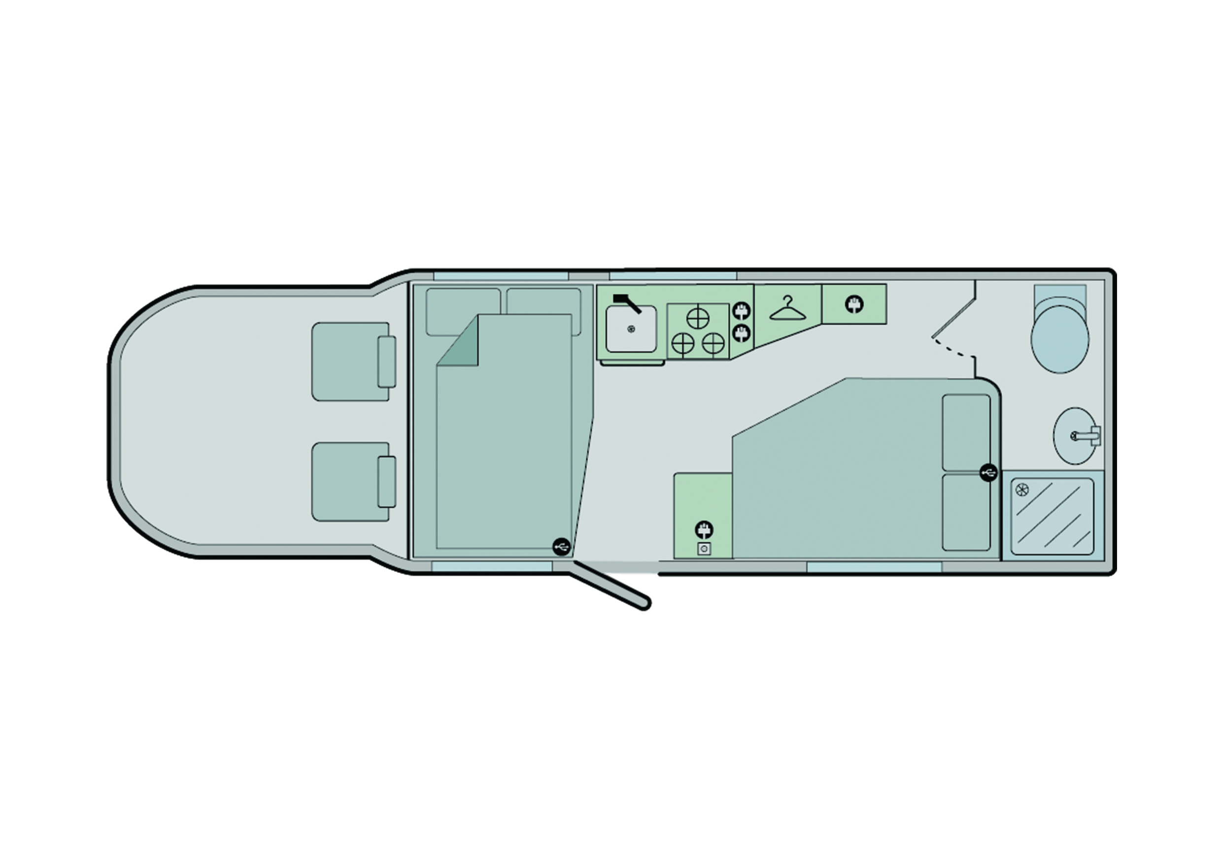 Bailey Alliance 76-2 Silver Edition Floorplan