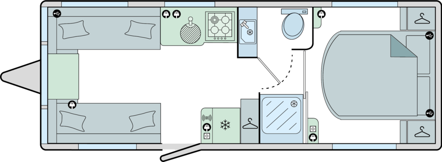 Bailey Pegasus Grande GT75 Messina - 2023 Floorplan