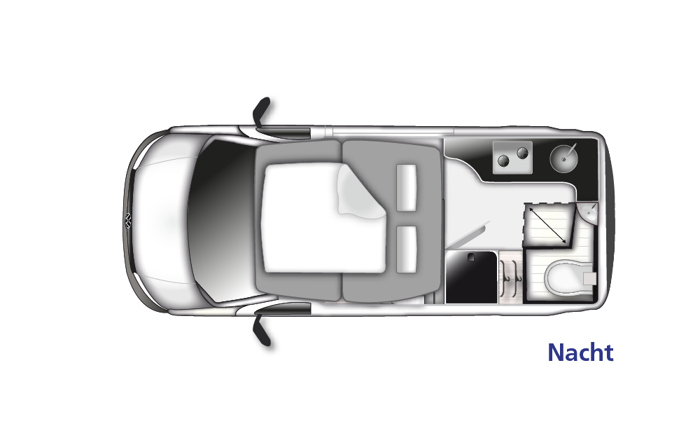 Westfalia Club Joker High Roof *NEW* (11961) Floorplan