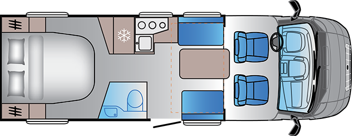 Sun Living  S-Series 72 DC by Adria (66042) Floorplan