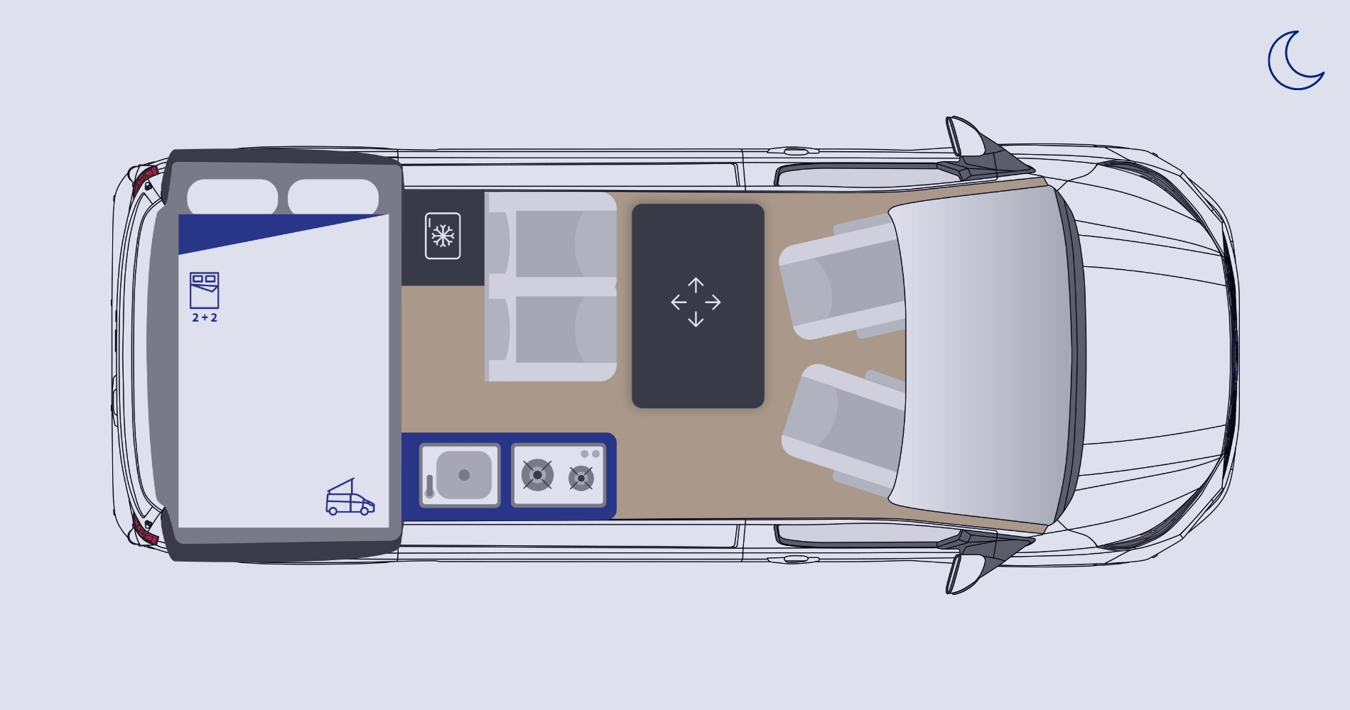 Westfalia Kipling Magnetic Grey (67770) Floorplan