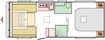 Adria Adora 623 DP Tiber 2023 Floorplan