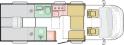 Adria Matrix Supreme 670 DL (62658) Floorplan