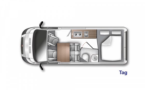 Westfalia Columbus 540D Pop Top  *NEW* (11941) Floorplan