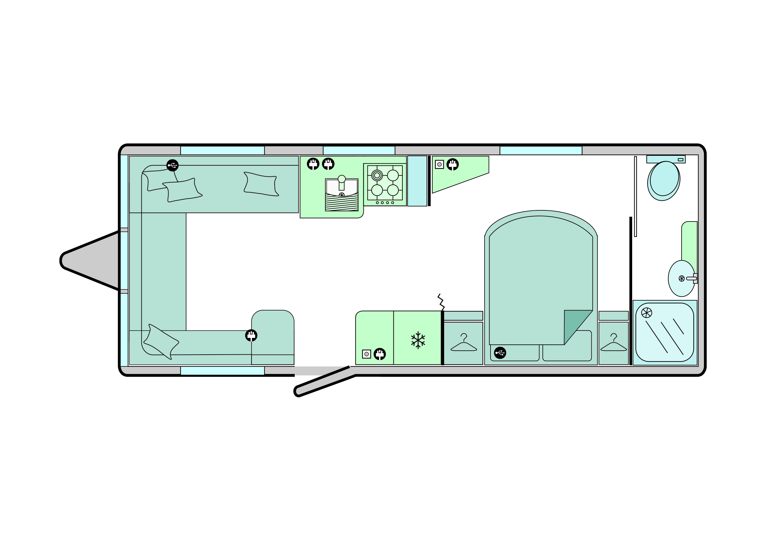 Bailey Pegasus Grande GT75 Grande Bologna 2020 Floorplan