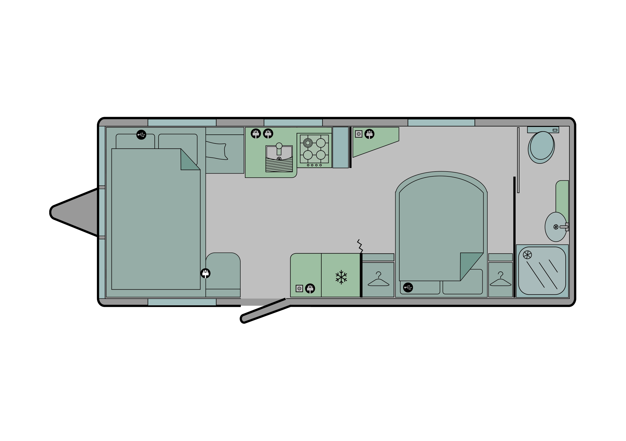 Bailey Pegasus Grande GT75 Grande Bologna 2020 Floorplan