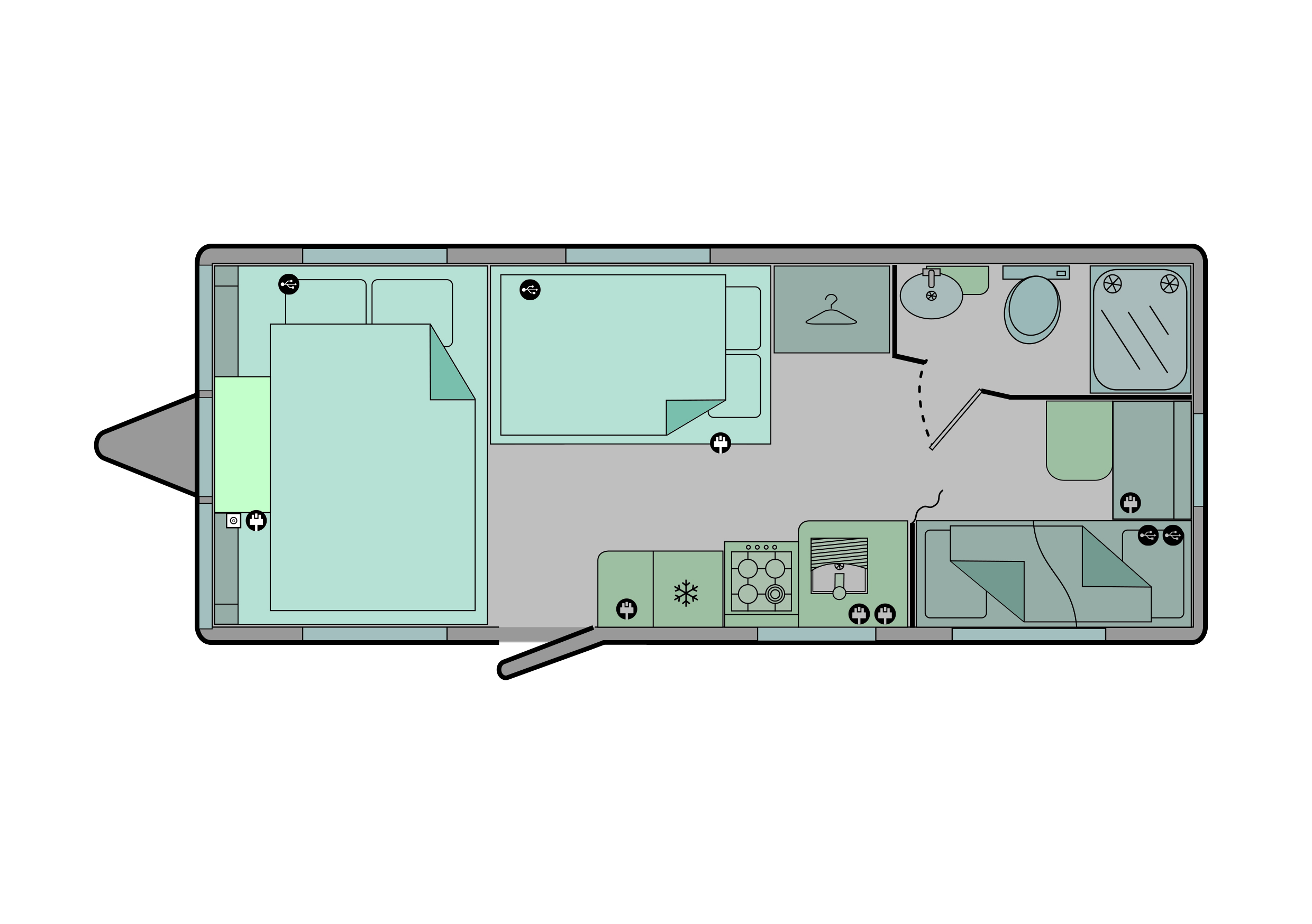 Bailey Pegasus Grande GT75 Grande Palermo 2020 Floorplan