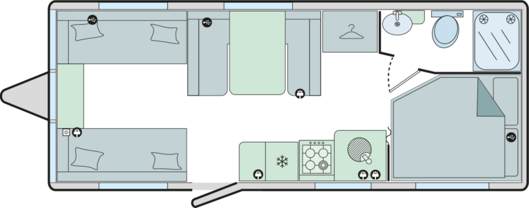 Bailey Pegasus Grande GT75 Turin - 2023 Floorplan