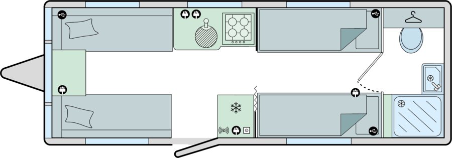 Bailey Phoenix GT75 642 - 2024 Floorplan