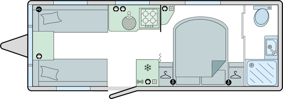 Bailey Phoenix GT75 644 - 2024 Floorplan