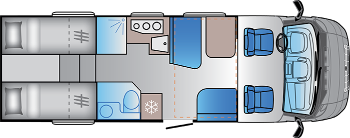 Sun Living  S-Series 75 SL by Adria - Wandahome Special Edition Floorplan