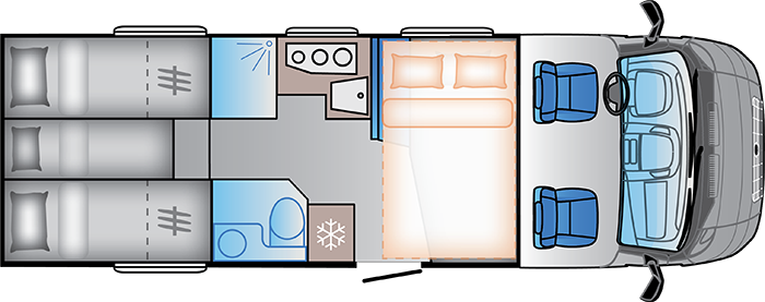 Sun Living  S-Series 75 SL by Adria - Wandahome Special Edition Floorplan