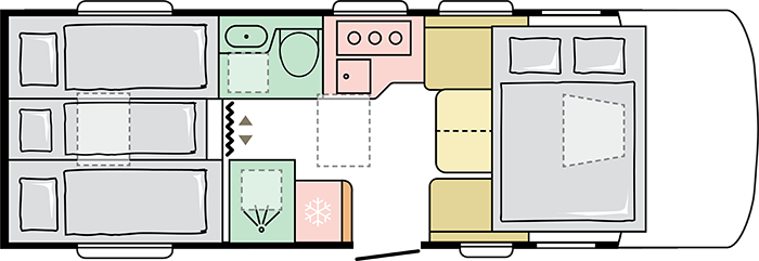 Adria Sonic Supreme 700 DL - 2024 (56473) Floorplan