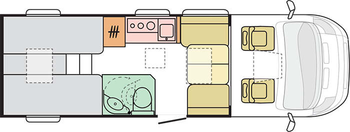 Adria Compact Supreme DL (16706) Floorplan