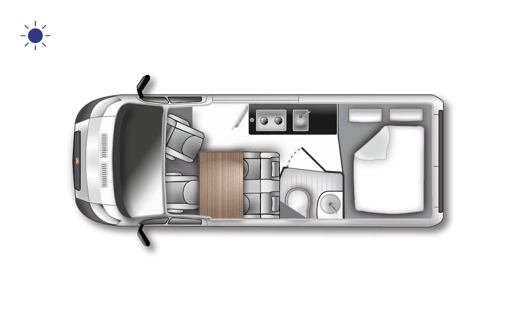 Westfalia Columbus 540D  *NEW* (12017) Floorplan