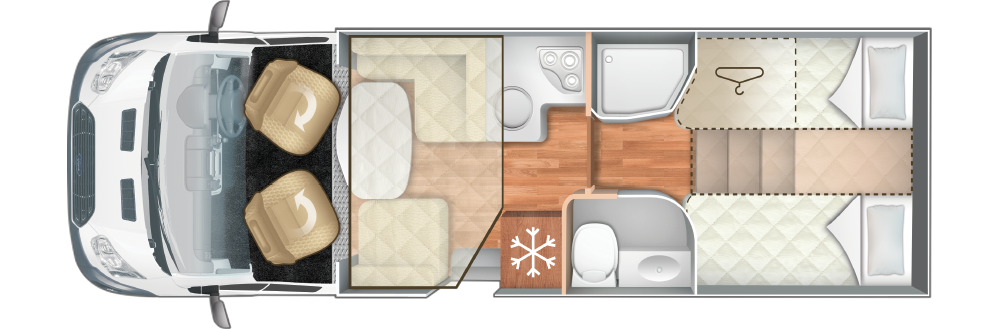 Roller Team Zefiro 685 Lo-Line Floorplan