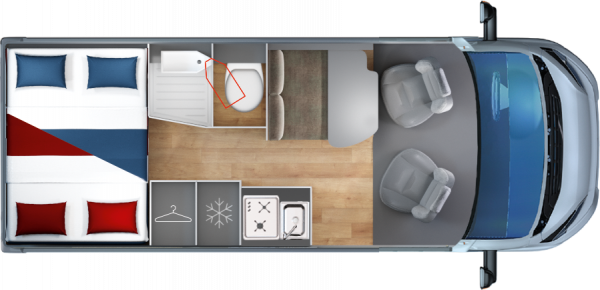 Giottiline  Giottivan 60 Be YOUNG - 2026 Floorplan