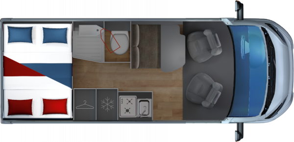 Giottiline  Giottivan 60 Be YOUNG - 2026 Floorplan